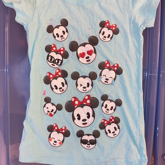 Mickey Minnie Mouse Pokémon Frozen red gold heart tee shirts medium lot of 7 - Picture 11 of 16
